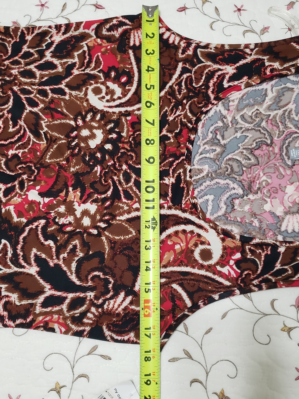 NY Collection Brown and Red Floral Paisley Maxi Dress - Picture 6 of 8
